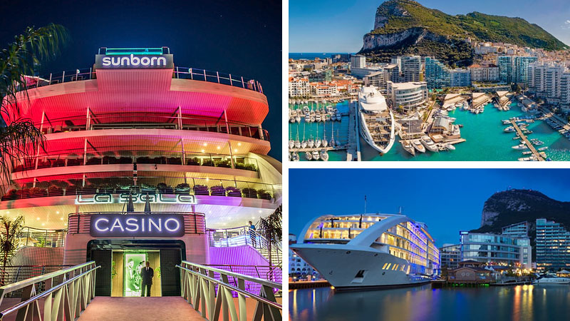 Entrance to Casino Sunborn at the Sunborn Gibraltar Hotel